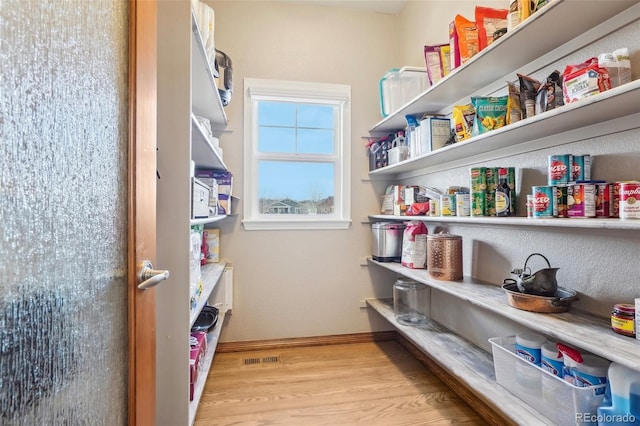 pantry featuring visible vents