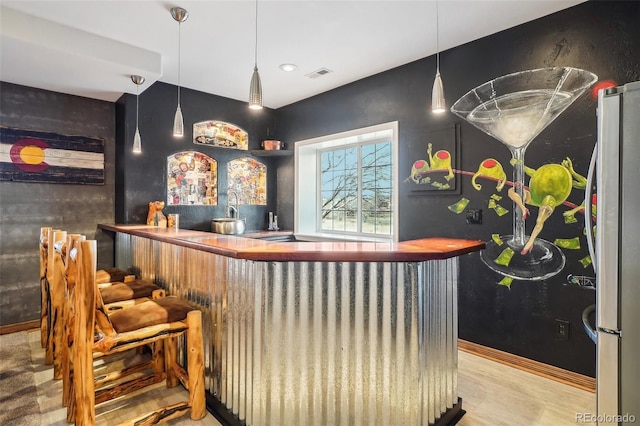 reception area with a bar and visible vents