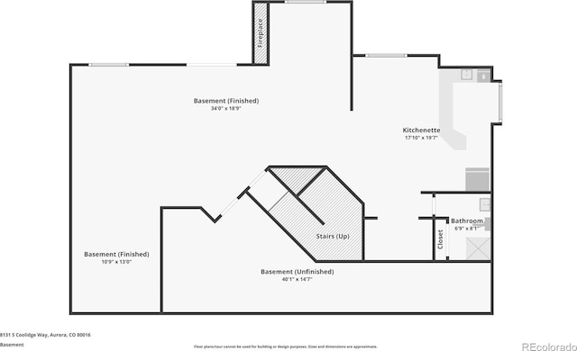 8131 S Coolidge Way, Aurora, CO 80016 - floor plan / room layout