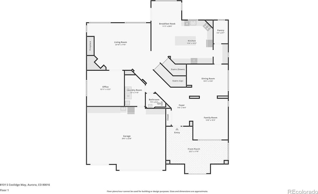 8131 S Coolidge Way, Aurora, CO 80016 - floor plan / room layout