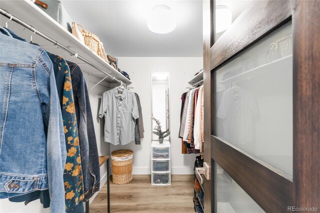 1551 Larimer St Unit 1405, Denver, CO 80202 - spacious closet with wood finished floors