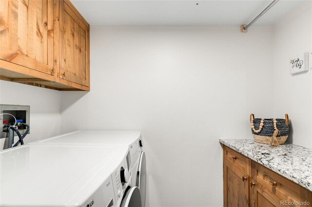 1551 Larimer St Unit 1405, Denver, CO 80202 - laundry room with cabinet space and separate washer and dryer