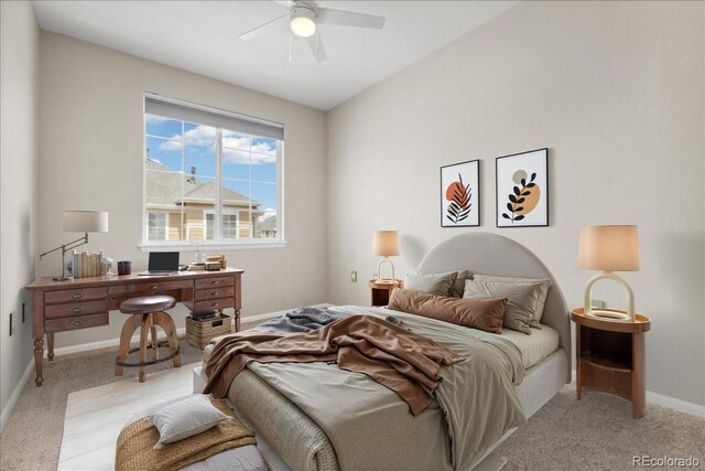 16212 E Geddes Ln Unit 11, Aurora, CO 80016 - bedroom featuring carpet floors, baseboards, a desk, and ceiling fan