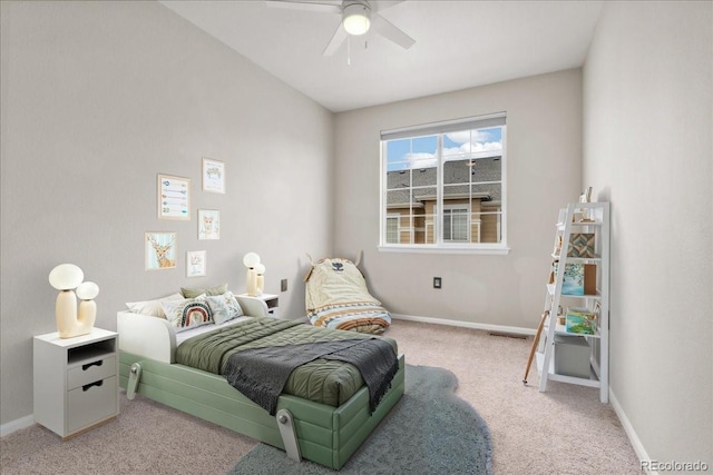 16212 E Geddes Ln Unit 11, Aurora, CO 80016 - bedroom featuring light colored carpet, baseboards, and a ceiling fan