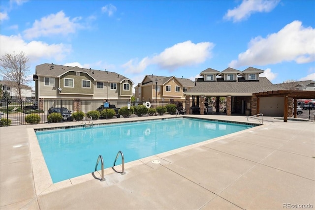 16212 E Geddes Ln Unit 11, Aurora, CO 80016 - community pool featuring fence, a residential view, and a patio area