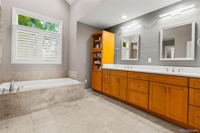 10293 E Sheri Ln, Englewood, CO 80111 - bathroom with double vanity and a bath