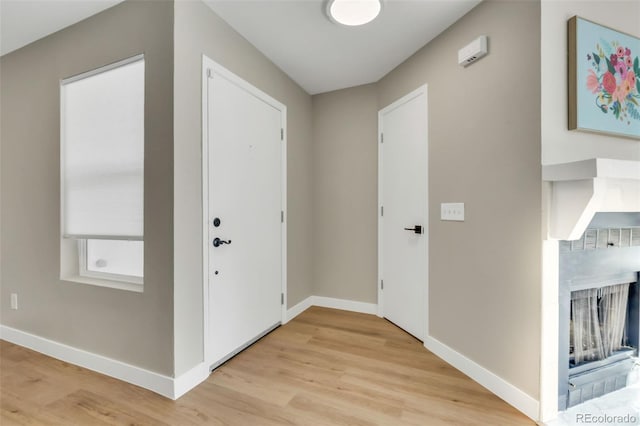 entryway featuring light hardwood / wood-style flooring