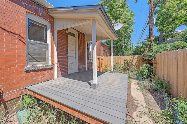 view of wooden deck