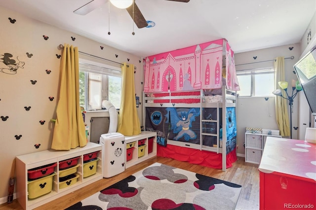 1817 S Perry Way, Denver, CO 80219 - bedroom with wood finished floors and ceiling fan