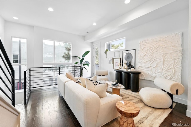 2830 W 32nd Ave, Denver, CO 80211 - living area featuring recessed lighting and wood finished floors