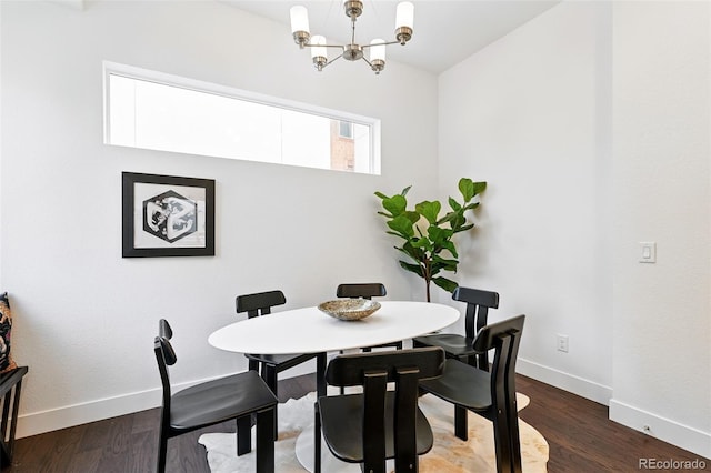 2830 W 32nd Ave, Denver, CO 80211 - dining space with a chandelier and wood finished floors