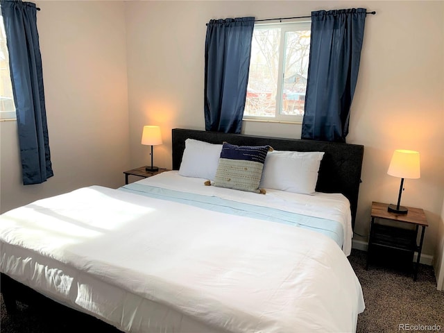 view of carpeted bedroom