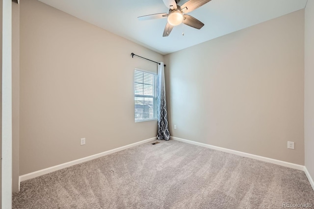 5256 Trails Edge Ln, Castle Rock, CO 80104 - carpeted empty room with baseboards, a ceiling fan, and visible vents