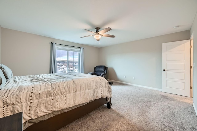 5256 Trails Edge Ln, Castle Rock, CO 80104 - carpeted bedroom featuring baseboards and a ceiling fan