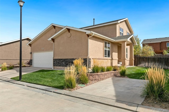 view of property exterior featuring a garage