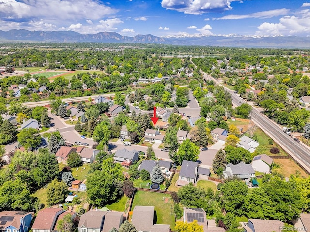 655 Gooseberry Ct, Lafayette, CO 80026 - aerial view of residential area featuring mountains