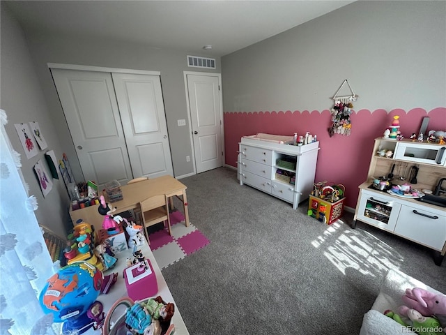 12901 Crane River Dr, Longmont, CO 80504 - rec room featuring carpet flooring and visible vents
