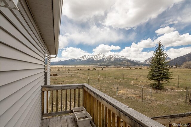 15980 County Road 306, Buena Vista, CO 81211 - exterior space with fence, a mountain view, and a rural view