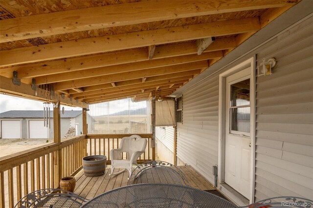 15980 County Road 306, Buena Vista, CO 81211 - wooden deck featuring an outbuilding
