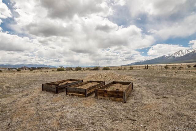 15980 County Road 306, Buena Vista, CO 81211 - view of yard with a rural view, a mountain view, and a vegetable garden