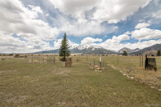 15980 County Road 306, Buena Vista, CO 81211 - view of yard with a rural view, fence, and a mountain view