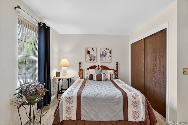 3947 W Ohio Ave, Denver, CO 80219 - bedroom featuring light carpet and a closet