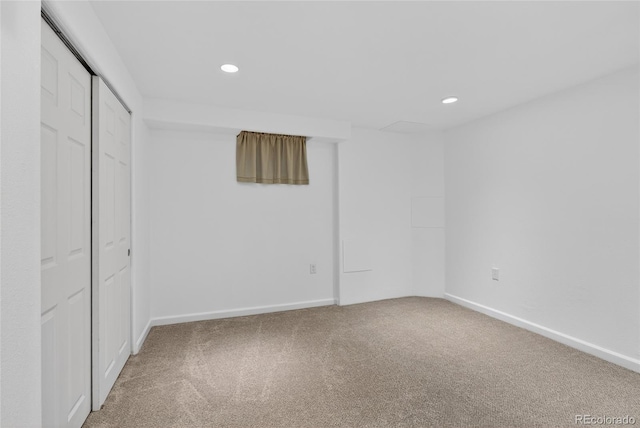 3947 W Ohio Ave, Denver, CO 80219 - unfurnished bedroom with carpet flooring, recessed lighting, and a closet