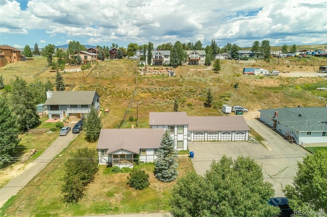 aerial view featuring a residential view