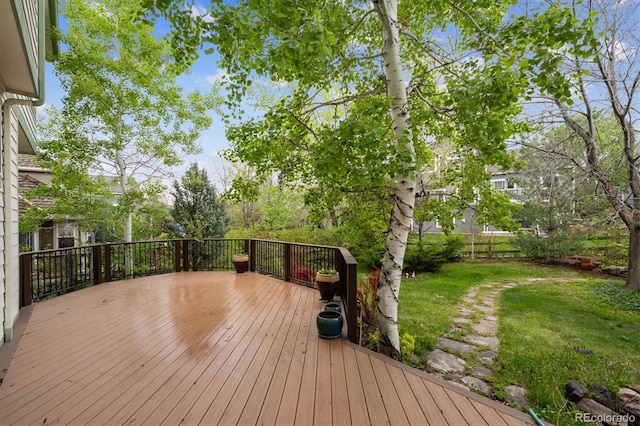 248 Summit Trl, Broomfield, CO 80020 - wooden deck featuring a yard