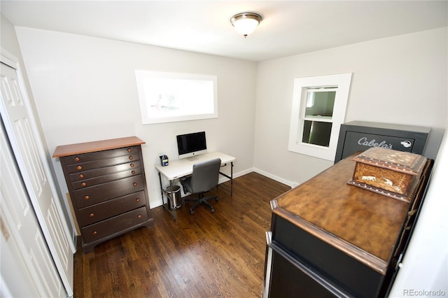 3111 W Bails Pl, Denver, CO 80219 - office with dark wood finished floors and baseboards