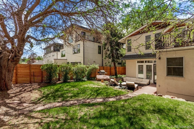 368 S Humboldt St, Denver, CO 80209 - view of yard with an outdoor hangout area and a balcony