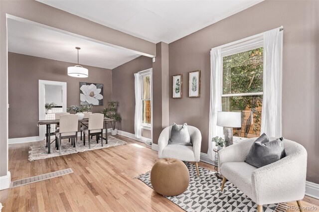 368 S Humboldt St, Denver, CO 80209 - dining area featuring wood finished floors and baseboards