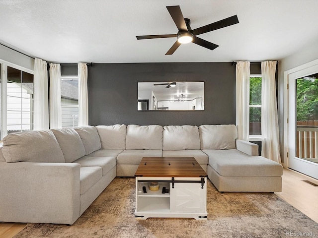 23222 E Orchard Pl, Aurora, CO 80015 - living room with a ceiling fan