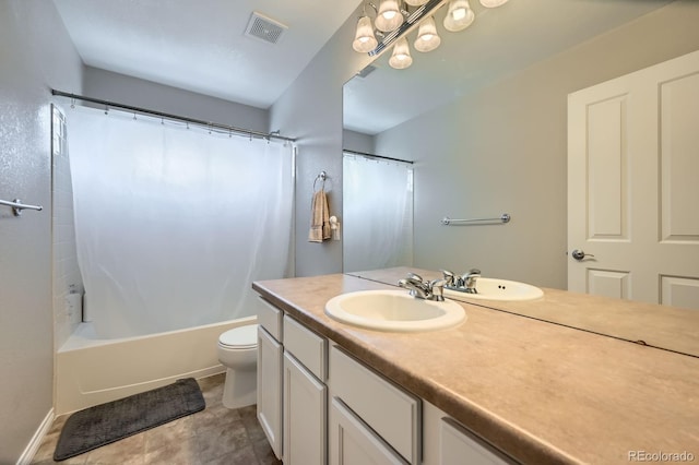 14096 Roaring Fork Cir, Broomfield, CO 80023 - bathroom with vanity and shower / tub combo with curtain