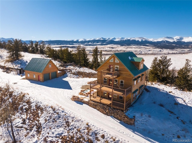 5844 Middle Fork Vis, Fairplay, CO 80440 - snowy aerial view with a mountain view