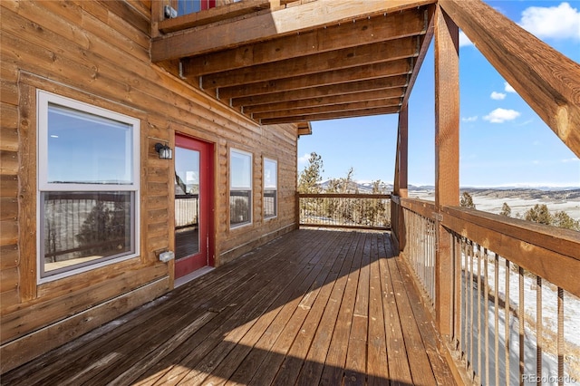 5844 Middle Fork Vis, Fairplay, CO 80440 - view of wooden terrace