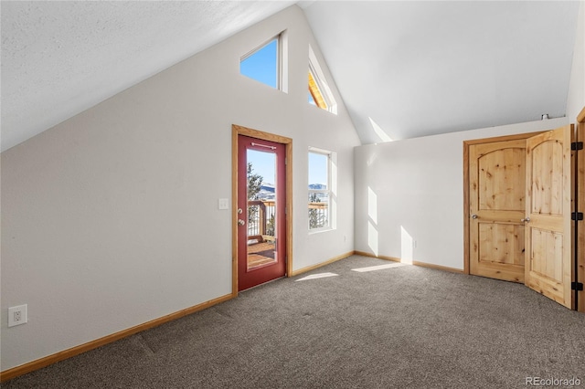 5844 Middle Fork Vis, Fairplay, CO 80440 - additional living space with carpet and high vaulted ceiling