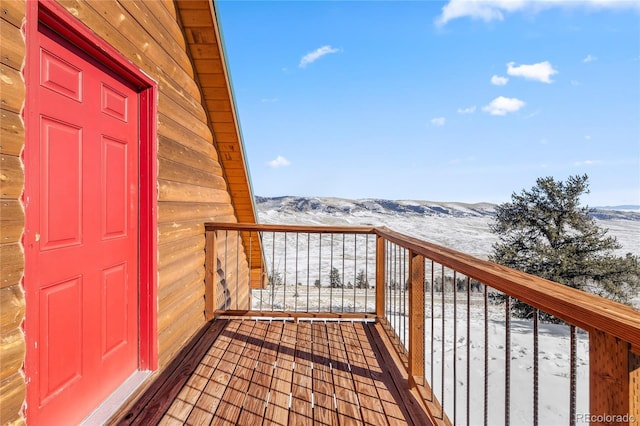 5844 Middle Fork Vis, Fairplay, CO 80440 - snow covered deck featuring a mountain view