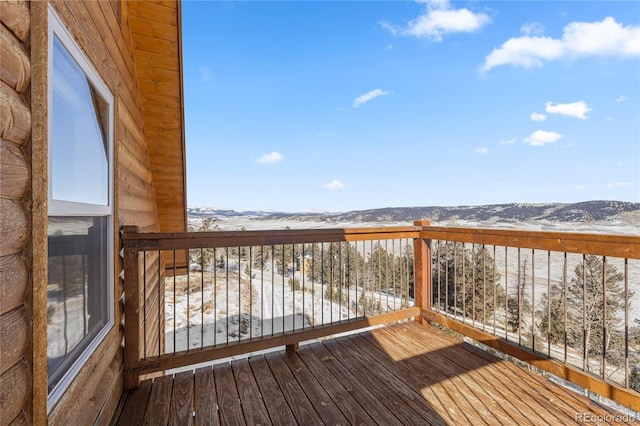 5844 Middle Fork Vis, Fairplay, CO 80440 - snow covered deck featuring a mountain view