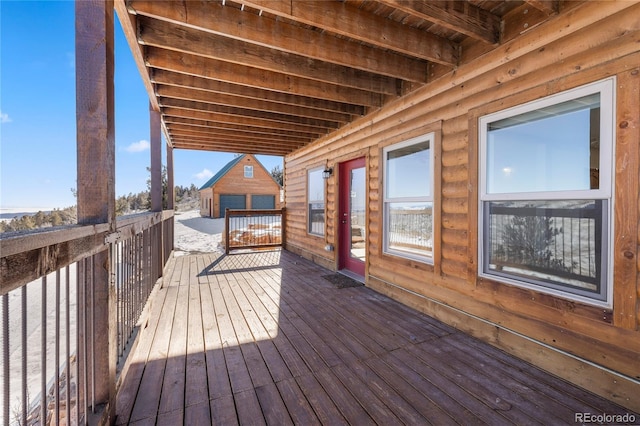 5844 Middle Fork Vis, Fairplay, CO 80440 - view of wooden terrace