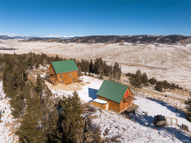 5844 Middle Fork Vis, Fairplay, CO 80440 - snowy aerial view with a mountain view