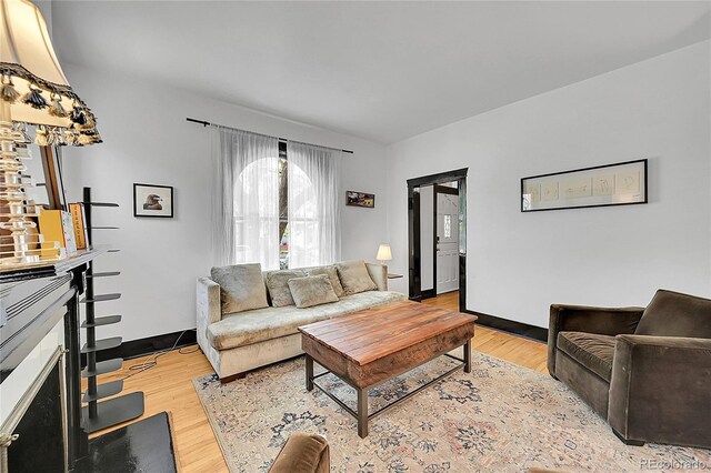 444 S Pearl St, Denver, CO 80209 - living area featuring light wood-type flooring and baseboards