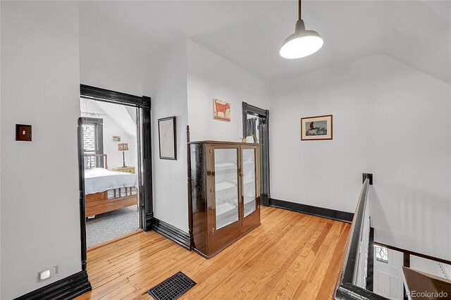 444 S Pearl St, Denver, CO 80209 - corridor featuring light wood finished floors and lofted ceiling