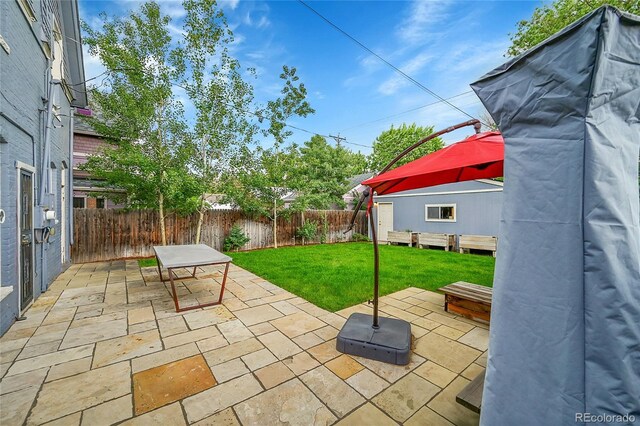 444 S Pearl St, Denver, CO 80209 - fenced backyard featuring a patio