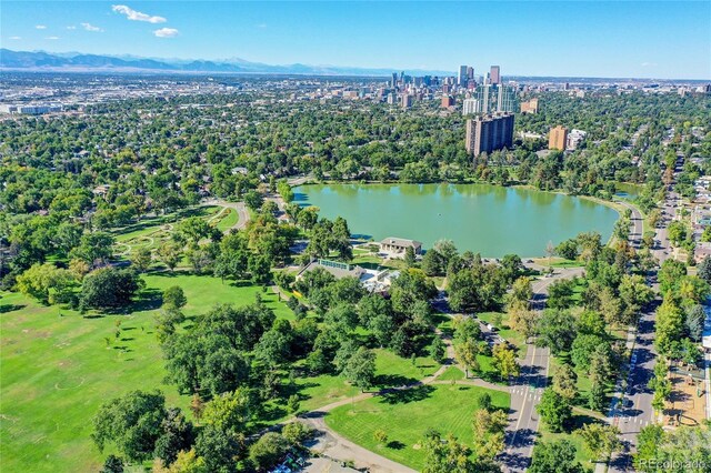 444 S Pearl St, Denver, CO 80209 - aerial overview of property's location featuring a large body of water