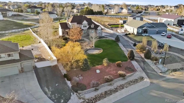 bird's eye view featuring a residential view