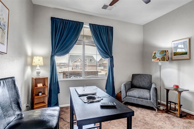 5519 Genoa St, Denver, CO 80249 - carpeted office featuring ceiling fan and baseboards