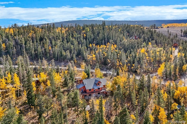1666 High Creek Rd, Fairplay, CO 80440 - aerial view of property and surrounding area with a heavily wooded area