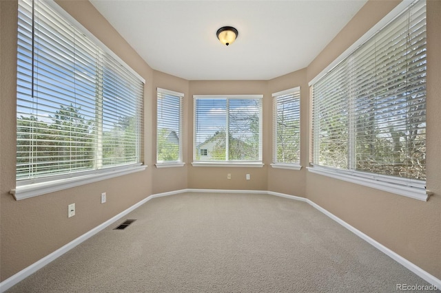 8985 Edgewood Ln, Highlands Ranch, CO 80130 - unfurnished sunroom with baseboards and carpet