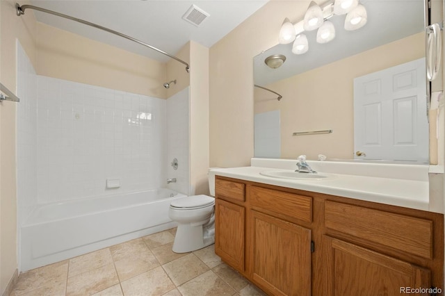 8985 Edgewood Ln, Highlands Ranch, CO 80130 - full bath featuring toilet, shower / bathtub combination, and vanity